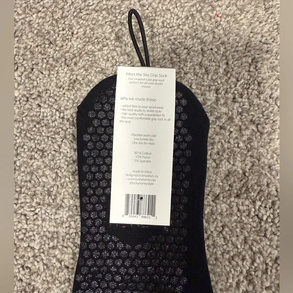NWT! Lucky Honey Sky Grip Sock - Picture 5 of 5